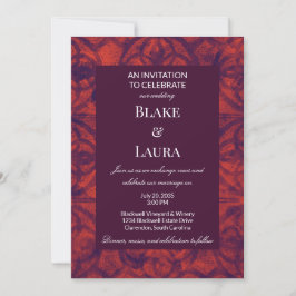 Invitación Cinnabar Atardecer Invierno Vino Batik Personaliza