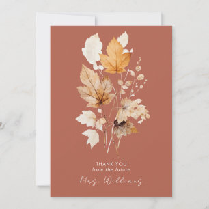 Invitación Cinnamon Autums deja ducha de novia gracias