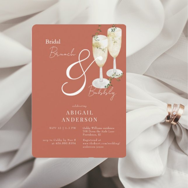 Invitación Cinnamon Bridal Brunch & Bubbly Shower (Subido por el creador)