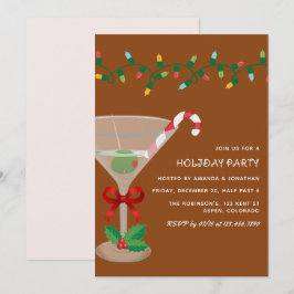 Invitación Cinnamon Cozy Christmas Holiday Cocktail Party