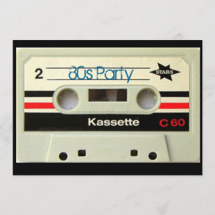 Invitación Cinta de casete retra del casete nerdy Geeky de