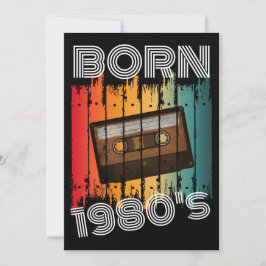Invitación Cinta de casete retro de los 80's personalizada na