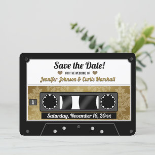 Invitación Cinta de Casete Retro para Boda Save the Date