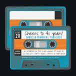 Invitación CINTA DE CASSETTE cumpleaños disco moderno azul ac<br><div class="desc">por kat massard >>> https://linktr.ee/simplysweetpaperie <<<</div>