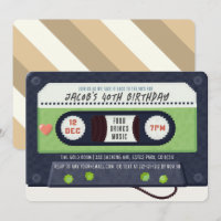 Cinta de Cassette de Retro 80 Cumpleaños Verde