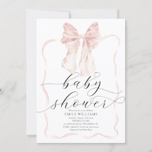 Invitación Cinta de color de agua Minimalista para Baby Showe