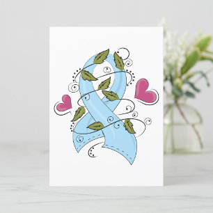 Invitación Cinta de Conciencia Azul Claro Apoyo y Esperanza
