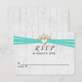 Invitación Cinta de confirmación de boda Corazón