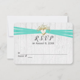 Invitación Cinta de confirmación de boda Corazón