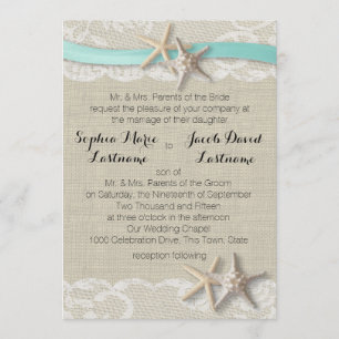 Invitación Cinta de estribor y encaje