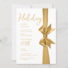 Invitación Cinta de oro de la casa abierta de vacaciones para