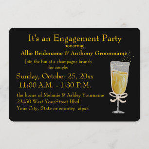 Invitación Cinta del melocotón de la tostada de Champán del