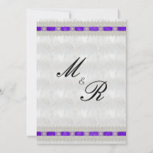 Cinta morada, Boda satinado blanco