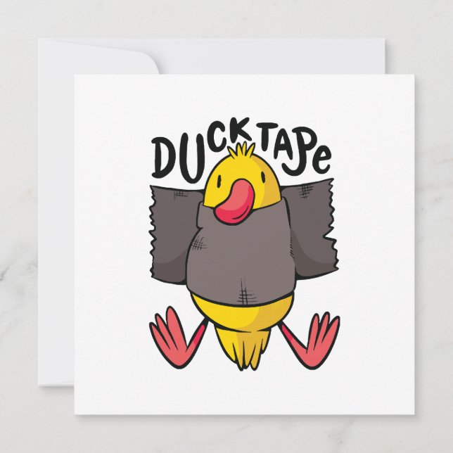 Invitación Cinta Pato Divertido (Reverso)