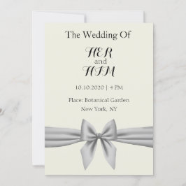 Invitación Cinta plateada