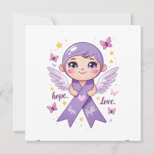 Invitación Cinta púrpura de amor