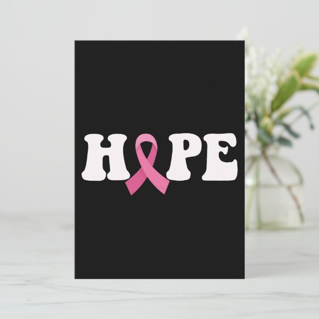 Invitación Cinta Rosa Conciencia del Cáncer Esperanza de Cánc (Anverso de pie)