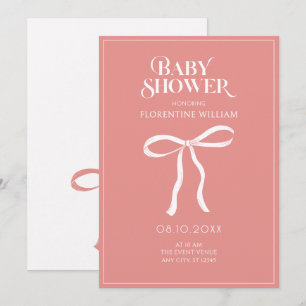 Invitación Cinta rosa de color pastel