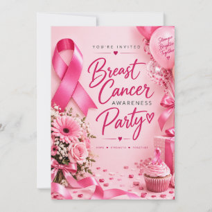 Invitación Cinta Rosa de Conciencia del Cáncer de Mama