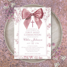 Cinta Rosa Vintage Primera Comunión Floral