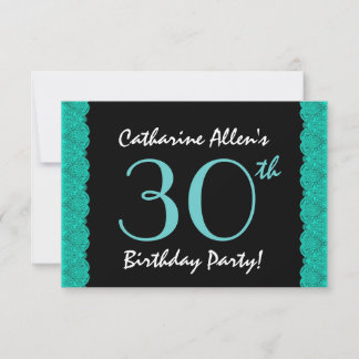 Invitación Cinta y negro escogidos por el Fiesta de cumpleaño