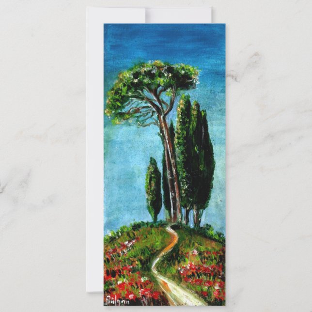 INVITACIÓN CIPRES Y PINO MEDITERRÁNEO EN TOSCANA (Anverso)