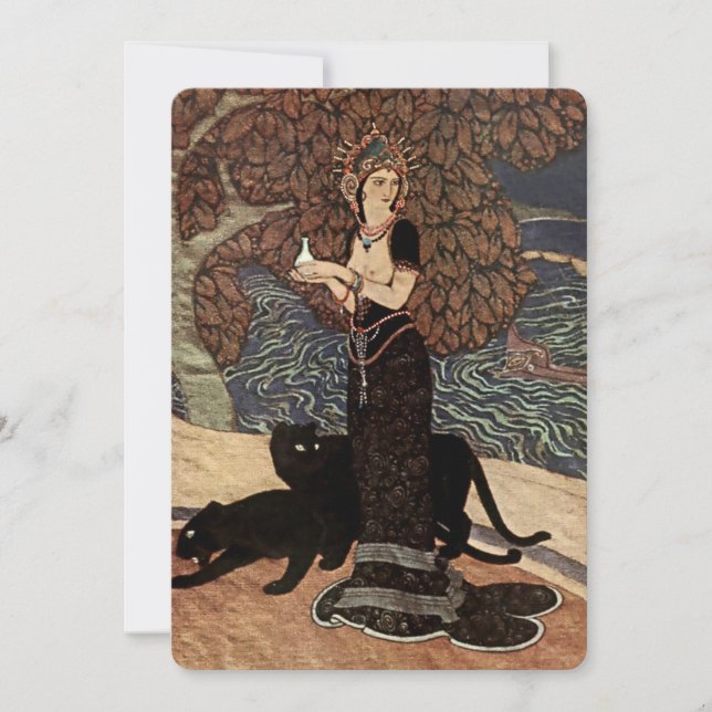 Invitación “Circe la Encantadora” de Edmund Dulac (Anverso)