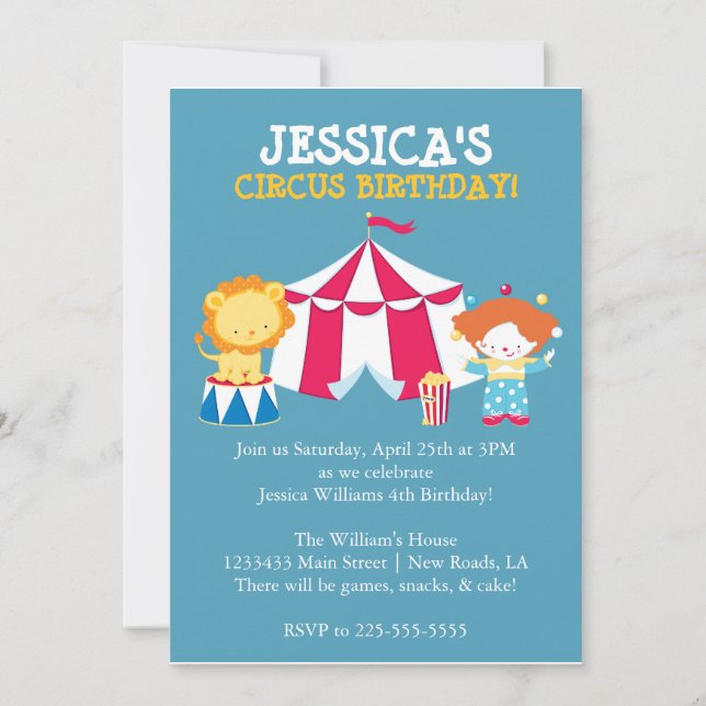 Invitación Circo (Anverso)