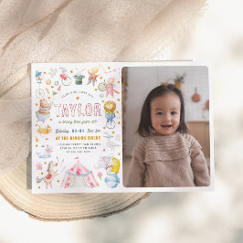 Invitación Circo animal | Cumpleaños de la Foto del Carnaval 