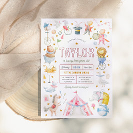 Invitación Circo animal | Fiesta de cumpleaños del Carnaval d