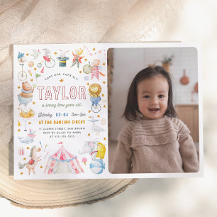 Invitación Circo de Animales   Cumpleaños de Fotos Carnaval A
