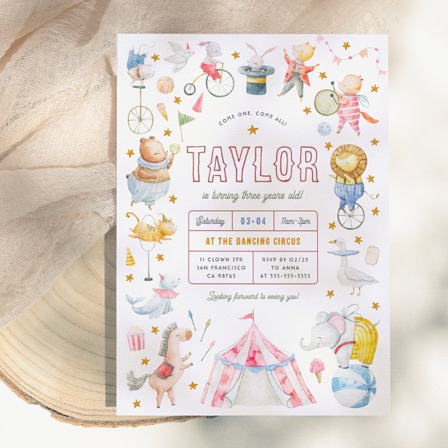 Invitación Circo de Animales | Fiesta de Cumpleaños Carnaval  (Subido por el creador)