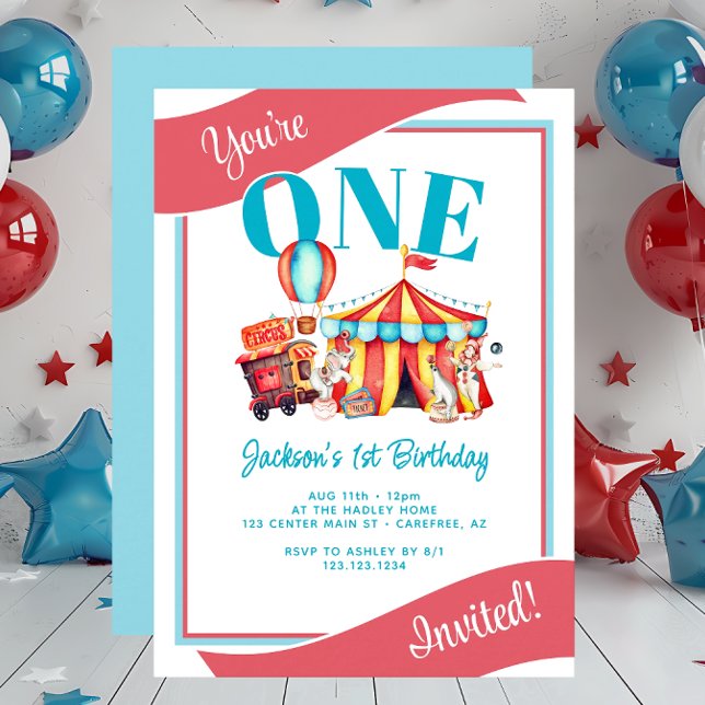 Invitación Circo de Carnaval Cumpleaños de Niño (Subido por el creador)