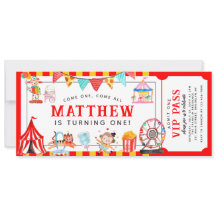 Circo de Carnaval Show Ticket Entrantes Niños Cump