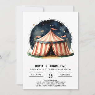 Invitación Circo de feliz celebración de los niños cumpleaños