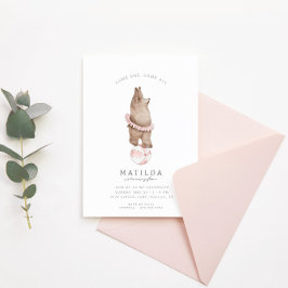 Invitación Circo de oso moderno para niños | Fiesta de Cumple