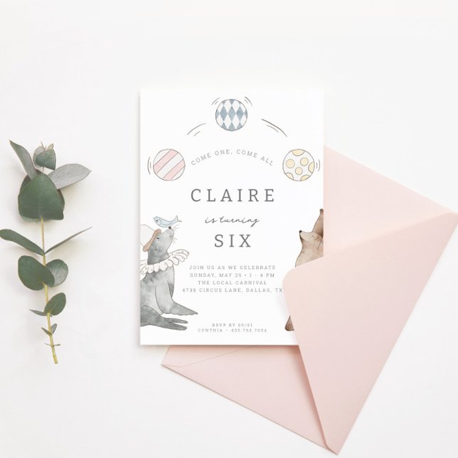 Invitación Circo del Carnaval Infantil | Fiesta de Cumpleaños (Subido por el creador)