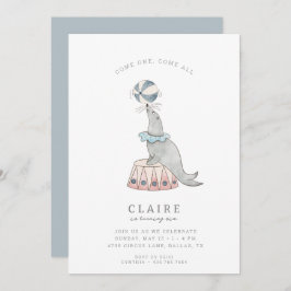 Invitación Circo moderno para niños | Fiesta de Cumpleaños de