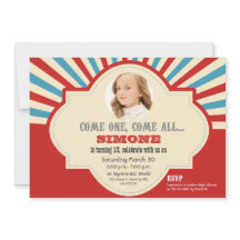 Circo Rojo Azul Tema 10 cumpleaños