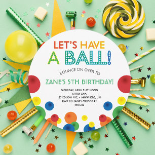 Invitación Circular de Fiesta de Cumpleaños para D