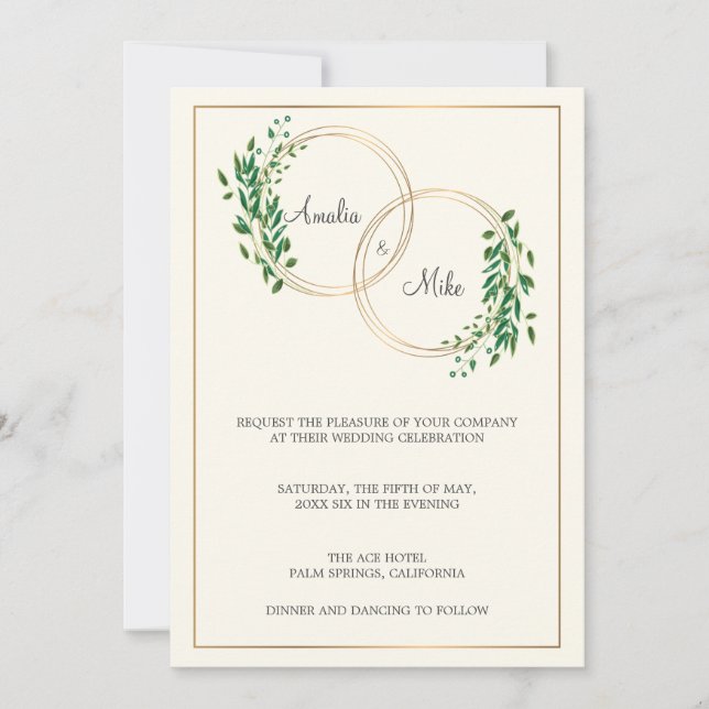 Invitación Círculo de amor | BODA (Anverso)