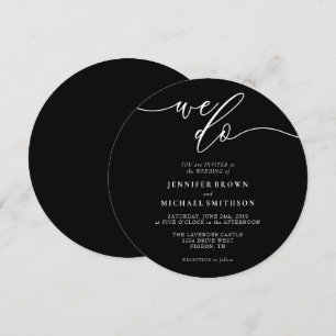 Invitación Círculo de boda Black Signature We Do