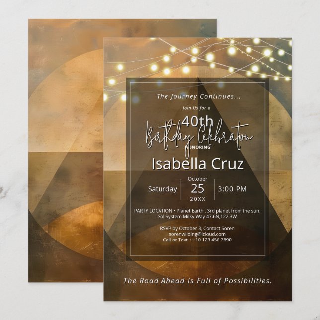Invitación Círculo de Forma | Diseño Mínimo (Anverso / Reverso)