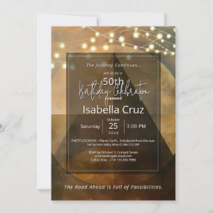 Invitación Círculo de Forma Diseño Mínimo