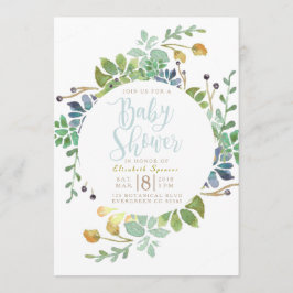 Invitación Círculo de jardín delicioso | Baby Shower acuarela