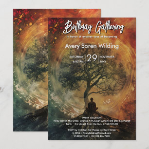 Invitación Círculo de Llegada   Diseño Espiritual Simbólico