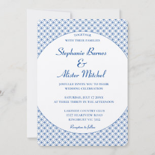 Invitación Círculo elegante patrón continuo geométrico elegan