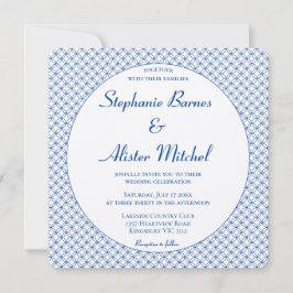 Invitación Círculo elegante patrón continuo geométrico elegan