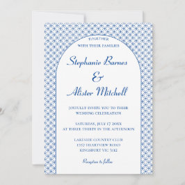 Invitación Círculo elegante patrón geométrico continuo elegan