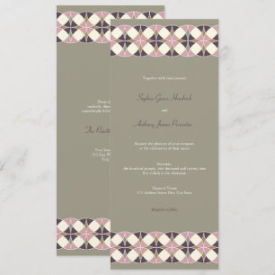 Invitación Círculos Art Deco Banda Elegante Boda Vintage